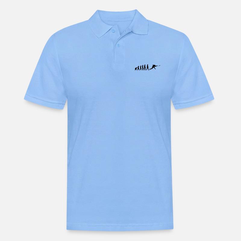 l'évolution du hockey - Polo Homme - bleu ciel