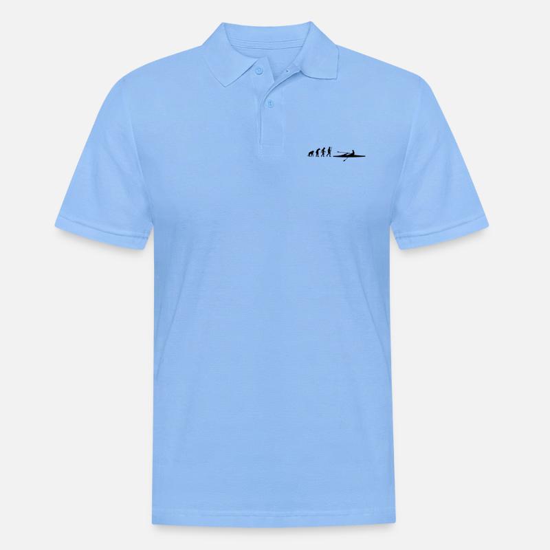 Ruderer Evolution - Männer Poloshirt - Himmelblau