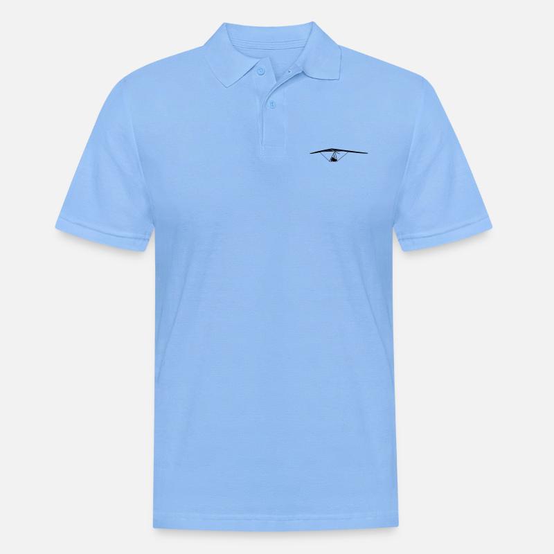 Hängegleiter Geschenk - Männer Poloshirt - Himmelblau