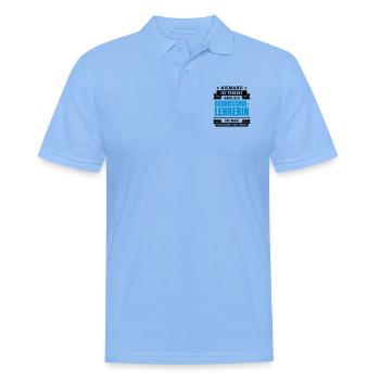 Fun Grundschullehrerin - Männer Poloshirt - Himmelblau - Vorne - Jaron (178cm)
