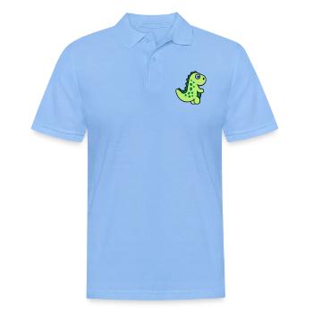 T-Rex - Männer Poloshirt - Himmelblau - Vorne - Jaron (178cm)