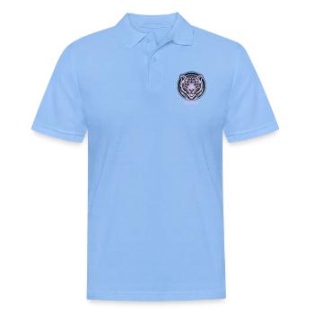 Korea - Männer Poloshirt - Himmelblau - Vorne - Jaron (178cm)