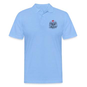Endlich Malle Spruch Urlaub - Männer Poloshirt - Himmelblau - Vorne - Jaron (178cm)