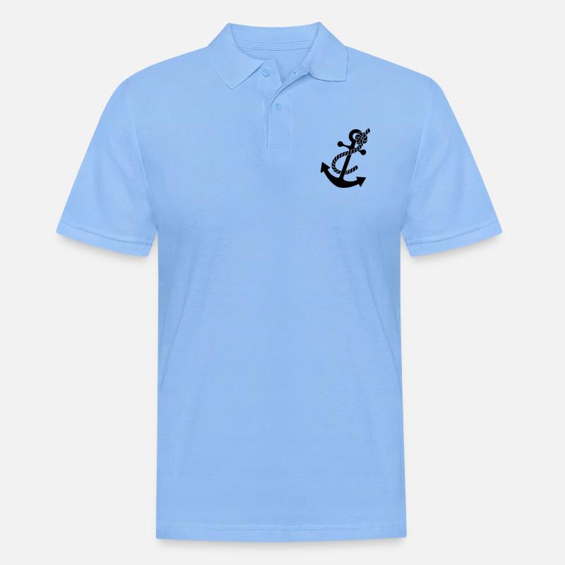 Anker - Männer Poloshirt - Himmelblau