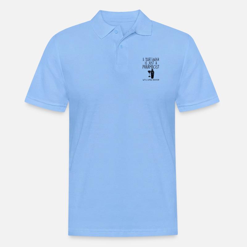 Barkeeper - Männer Poloshirt - Himmelblau
