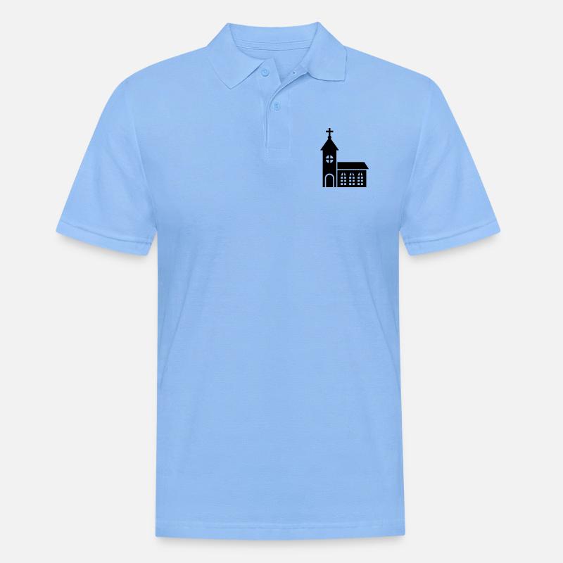 Kirche - Männer Poloshirt - Himmelblau