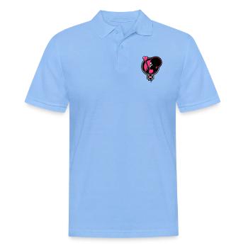 Girl-Power-Spirit-01-customizable - Polo Homme - bleu ciel - Devant - Jaron (178cm)