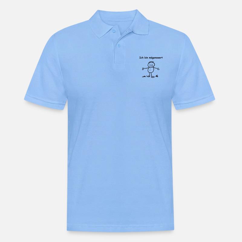 Ich bin mögenswert Mann Junge - Männer Poloshirt - Himmelblau