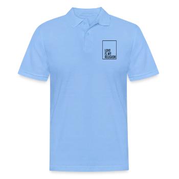 Love Is My Religion - Men's Polo Shirt - sky blue - Front - Jaron (178cm)