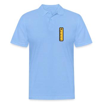 Maßstab Lineal Werkzeug Büro - Männer Poloshirt - Himmelblau - Vorne - Jaron (178cm)
