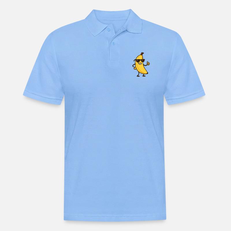 Bande dessinée banane - Polo Homme - bleu ciel