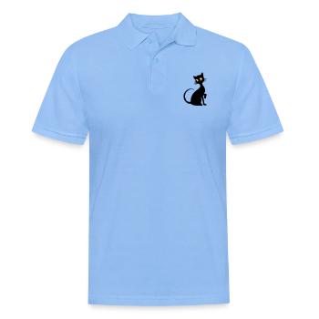 Chat - Männer Poloshirt - Himmelblau - Vorne - Jaron (178cm)