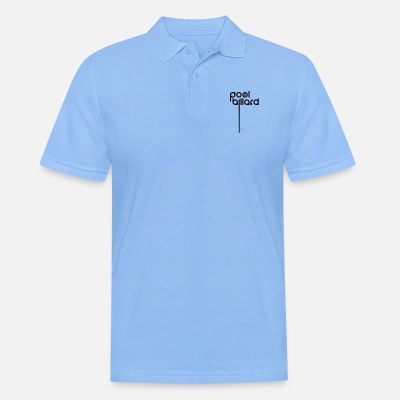 POOL BILLARD - Männer Poloshirt - Himmelblau