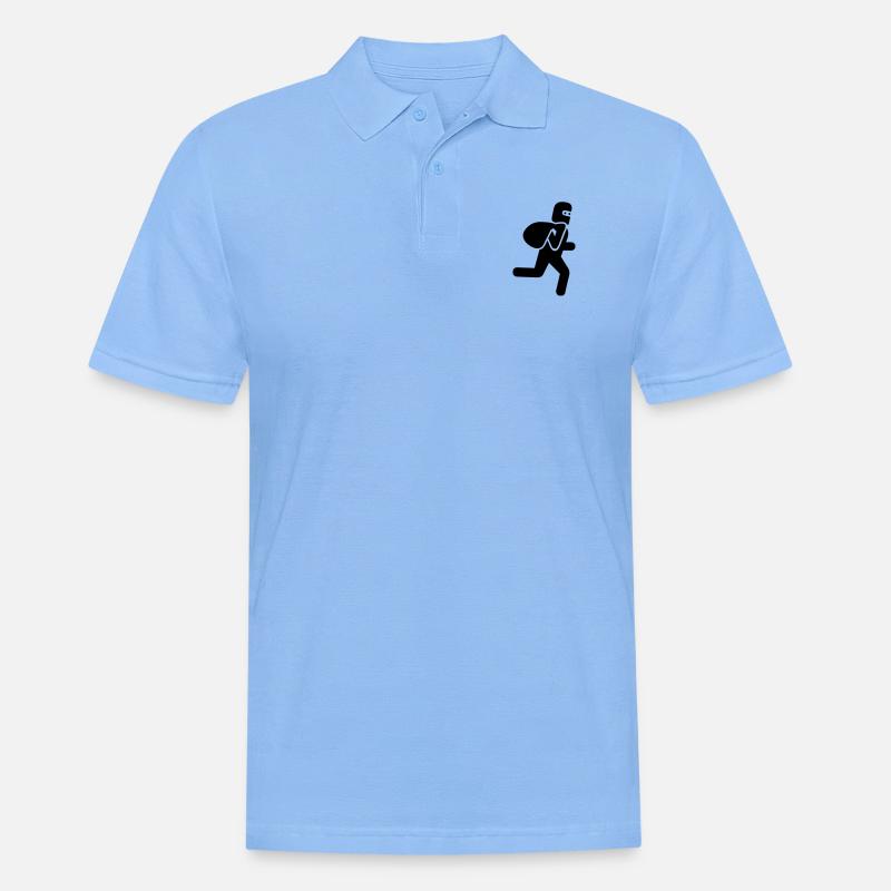 Dieb - Männer Poloshirt - Himmelblau