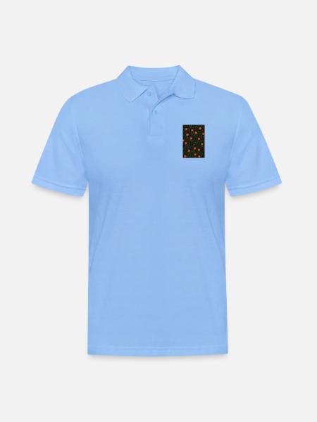 Tulip Pattern - Men's Polo Shirt - sky blue