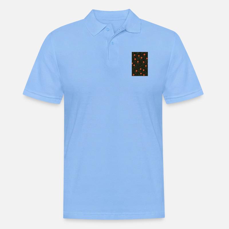 Tulip Pattern - Men's Polo Shirt - sky blue