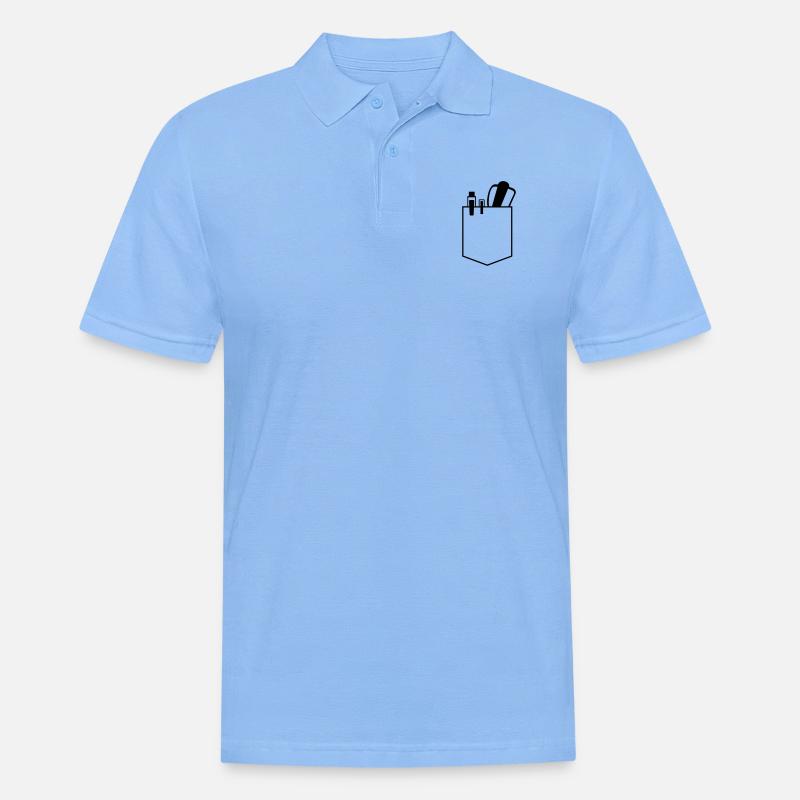 tasche mit brille nerd - Männer Poloshirt - Himmelblau