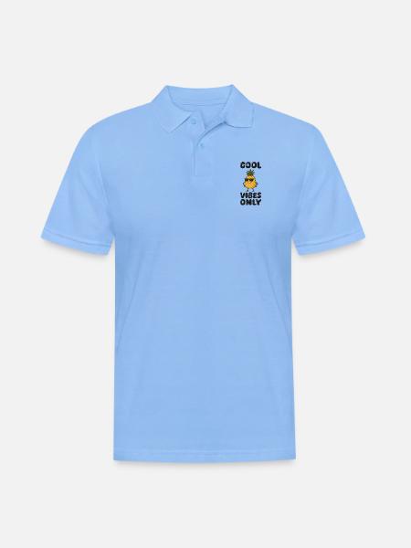 ananas comic - Männer Poloshirt - Himmelblau