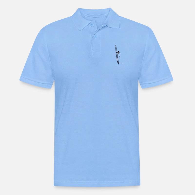 climb & fall - Männer Poloshirt - Himmelblau