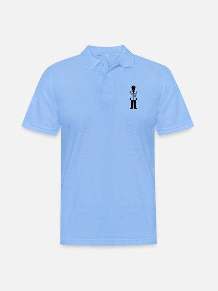 Doktor Arzt - Männer Poloshirt - Himmelblau