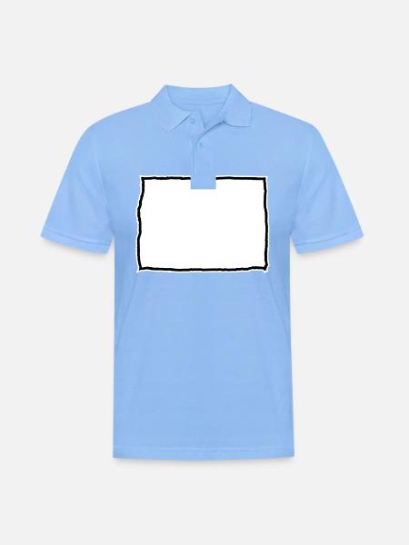 Namensschild in Tabellenformat - Männer Poloshirt - Himmelblau