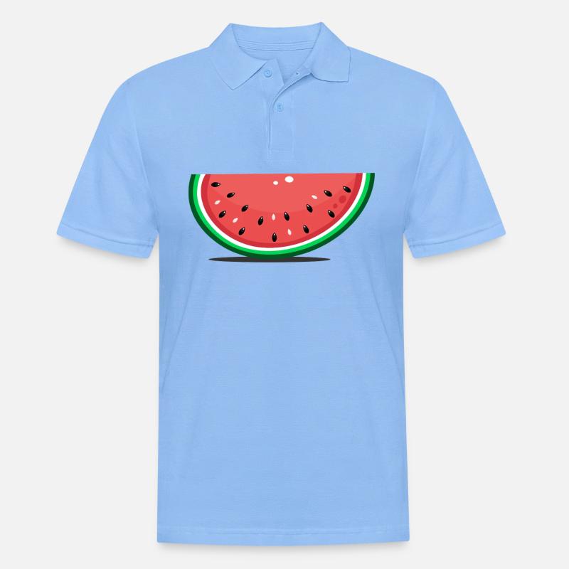 Tranche de design de pastèque - Polo Homme - bleu ciel