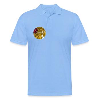 Spaghetti Highway - Männer Poloshirt - Himmelblau - Vorne - Jaron (178cm)
