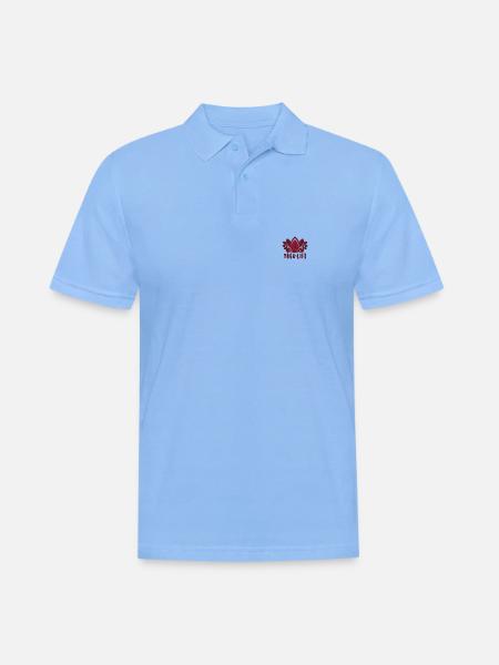 Yoga Life - Männer Poloshirt - Himmelblau