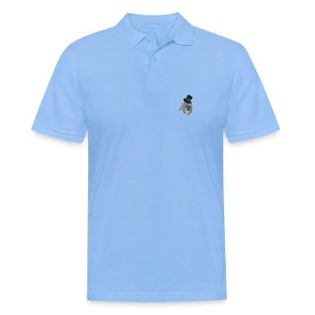 Schneemann - Männer Poloshirt - Himmelblau - Vorne - Jaron (178cm)