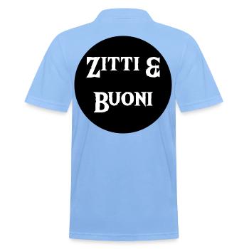 Zitti & Buoni - Männer Poloshirt - Himmelblau - Hinten - Jaron (178cm)