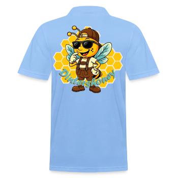 Dintershoney - Männer Poloshirt - Himmelblau - Hinten - Jaron (178cm)
