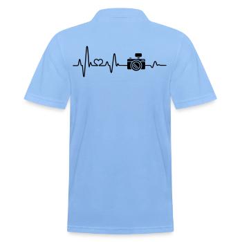 Fotograf fotografieren Herzschlag Fotografie Liebe - Männer Poloshirt - Himmelblau - Hinten - Jaron (178cm)