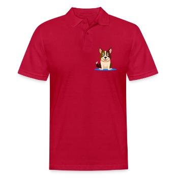 Little Colorful Dog (comic) - Men's Polo Shirt - cherry red - Front - Jaron (178cm)