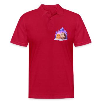 Hérisson avec des pancakes et des cristaux - Polo Homme - cherry red - Devant - Jaron (178cm)