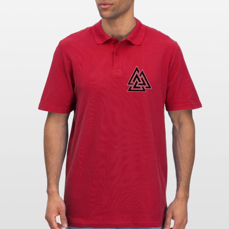 Triangular intertwined pattern Men's Polo Shirt