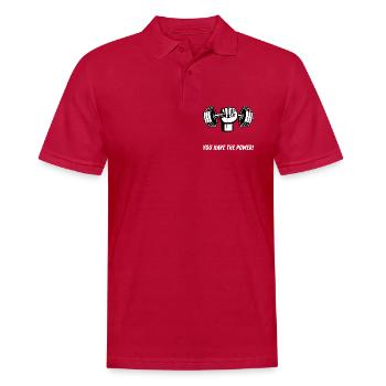 Tu as la motivation Power Gym - Polo Homme - cherry red - Devant - Jaron (178cm)