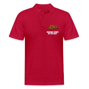 Schokoladenhase Ostern lustiger Osterhase - Männer Poloshirt - cherry red - Vorne - Jaron (178cm)