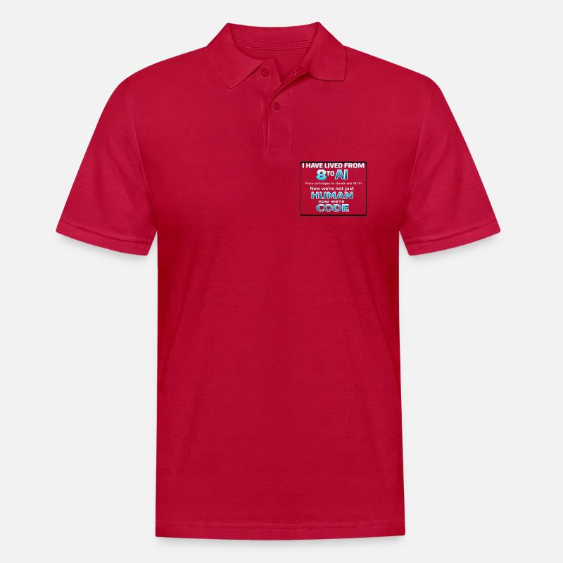 Vom Menschen zum Code - Männer Poloshirt - cherry red