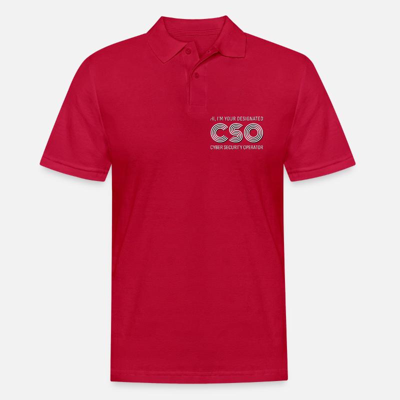 CSO Cyber Security Operator - Männer Poloshirt - cherry red