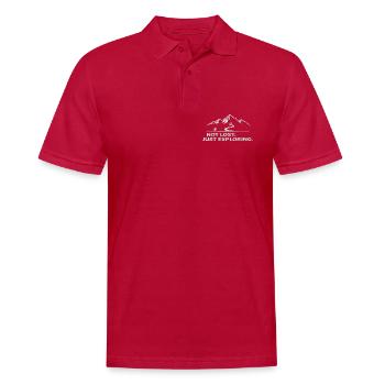 Wandern Berge Trekking Wanderer Outdoor Natur Wald - Männer Poloshirt - cherry red - Vorne - Jaron (178cm)