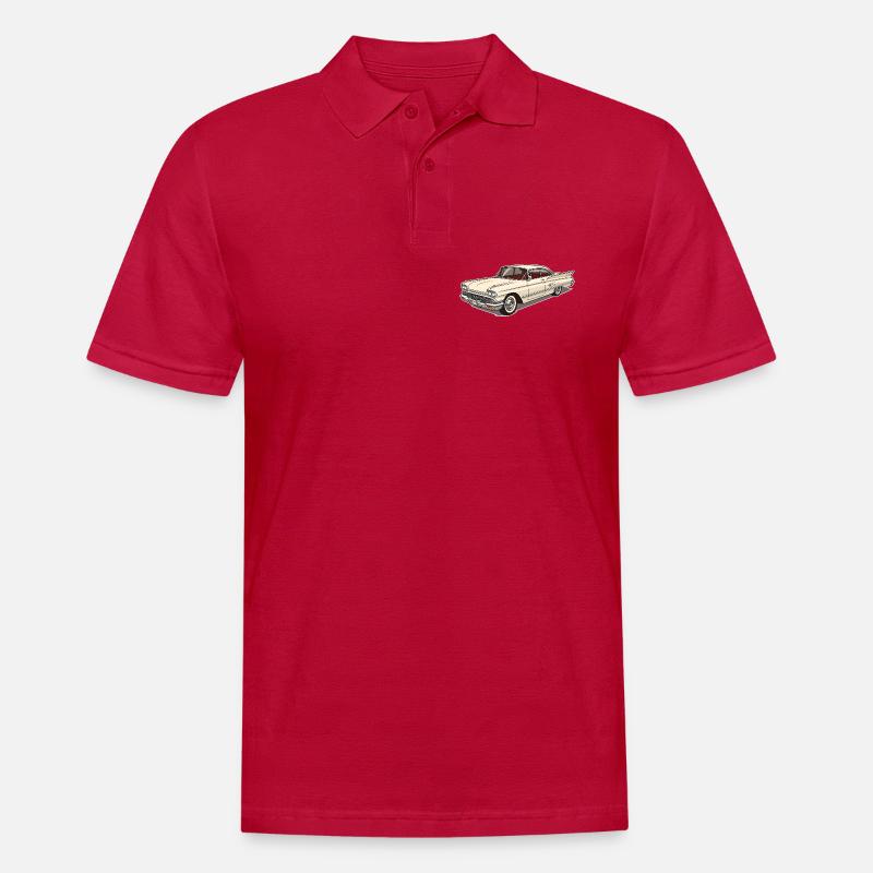 Klassischer Oldtimer - Elegantes Retro-Autodesign - Männer Poloshirt - cherry red