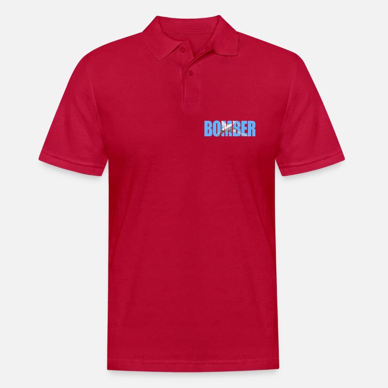 Bomber Tu-160 - Men's Polo Shirt - cherry red