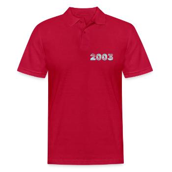  Entwurf - Männer Poloshirt - cherry red - Vorne - Jaron (178cm)