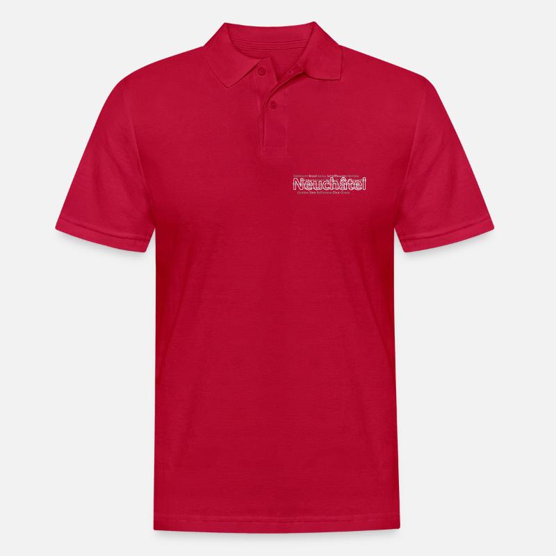 Schweizer Städte Neuchatel - Männer Poloshirt - cherry red