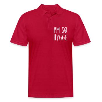 Hygge Denmark Dänemark - Men's Polo Shirt - cherry red - Front - Jaron (178cm)