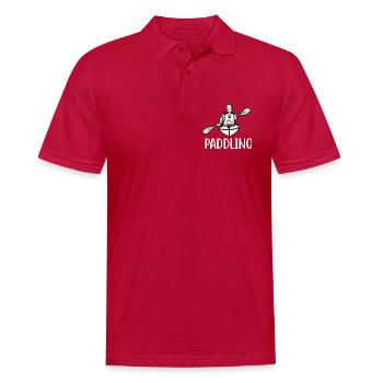 kajak paddeln paddling kanu paddel boot - Männer Poloshirt - cherry red - Vorne - Jaron (178cm)