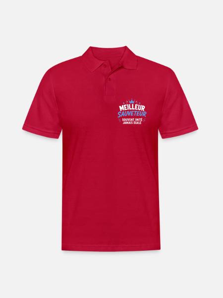 Bester Rettungsschwimmer aller Zeiten - Männer Poloshirt - cherry red
