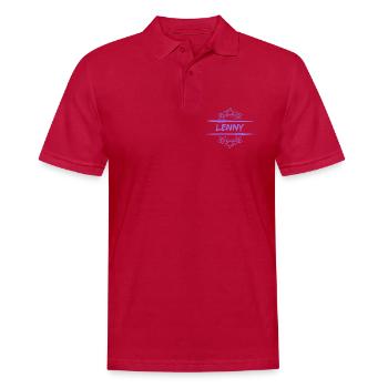 Geburtsname Lenny - Männer Poloshirt - cherry red - Vorne - Jaron (178cm)