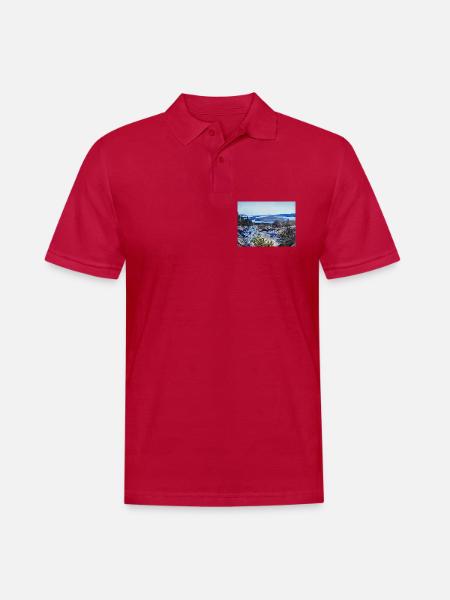 Bremstølen - Männer Poloshirt - cherry red