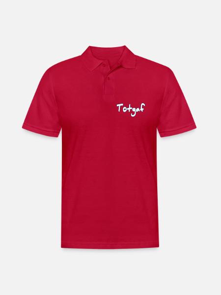 Totgaf - Männer Poloshirt - cherry red